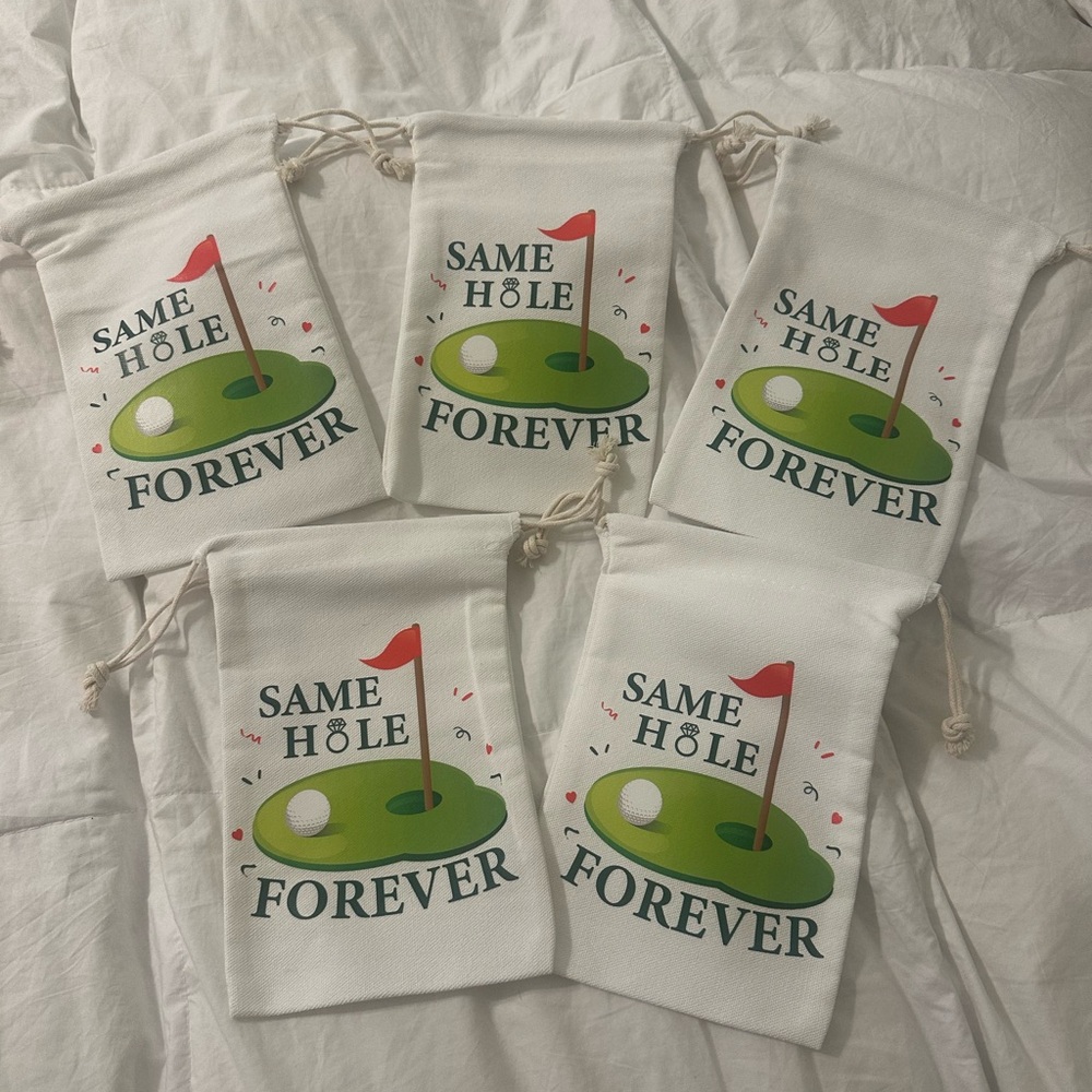 Golf Themed Drawstring Bags for Bachelor Party